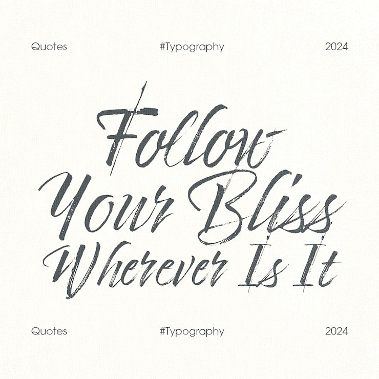 PSD psd qoutes typography design on cream background instagram post template