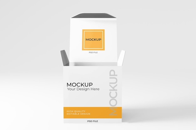 PSD Quadratisches Box-Modell, Kosmetikverpackungs-Modell-Design