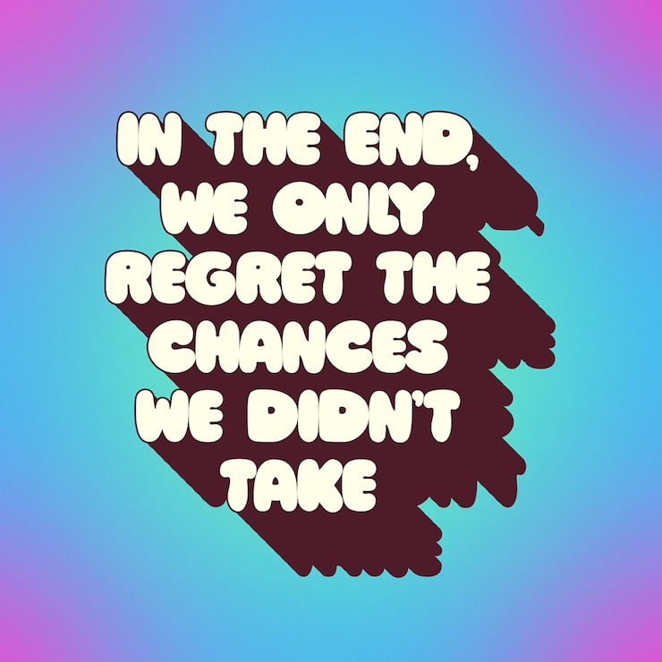 PSD psd quotes typographie auf gradienten hintergrund instagram post vorlage