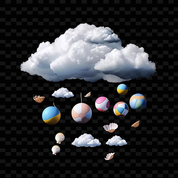 PSD psd radiant neon glow cloud art concept game asset unico per disegni astratti