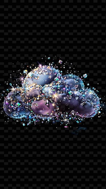 PSD psd radiant neon glow cloud art un concept unique de jeu d'actif pour les concepts abstraits