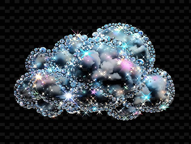 PSD psd radiant neon glow cloud art un concept unique de jeu d'actif pour les concepts abstraits