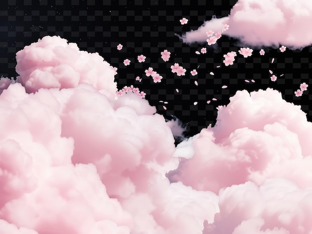 PSD Radiant Neon Glow Cloud Art Concepto único Activo de juego para diseños abstractos