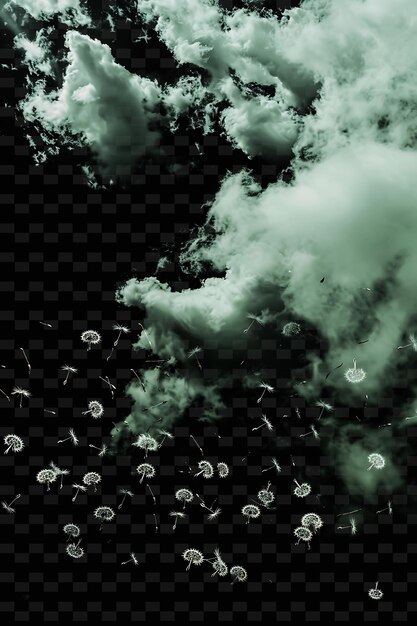 PSD Radiant Neon Glow Cloud Art Concepto único Activo de juego para diseños abstractos