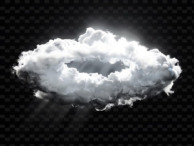 PSD psd radiant neon glow cloud art einzigartiges konzept-spiel-asset für abstrakte designs