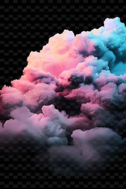 PSD psd radiant neon glow cloud art um conceito único de jogo para projetos abstratos