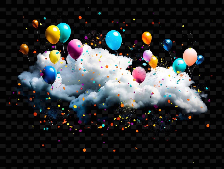 PSD psd radiant neon glow cloud art um conceito único de jogo para projetos abstratos