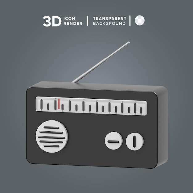 PSD psd-radio 3d-illustration