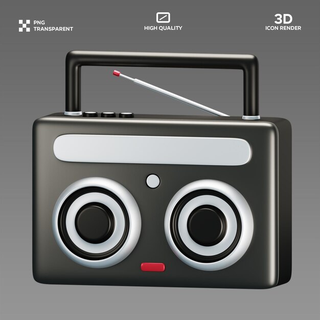 PSD radio 3D Illustrazione