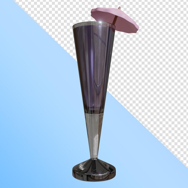 PSD psd raisins cocktail icône 3d rendu