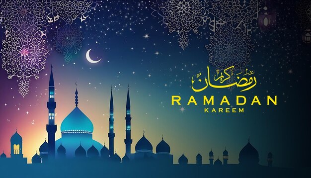 PSD psd ramadan kareem arabische goldene banner design vorlage