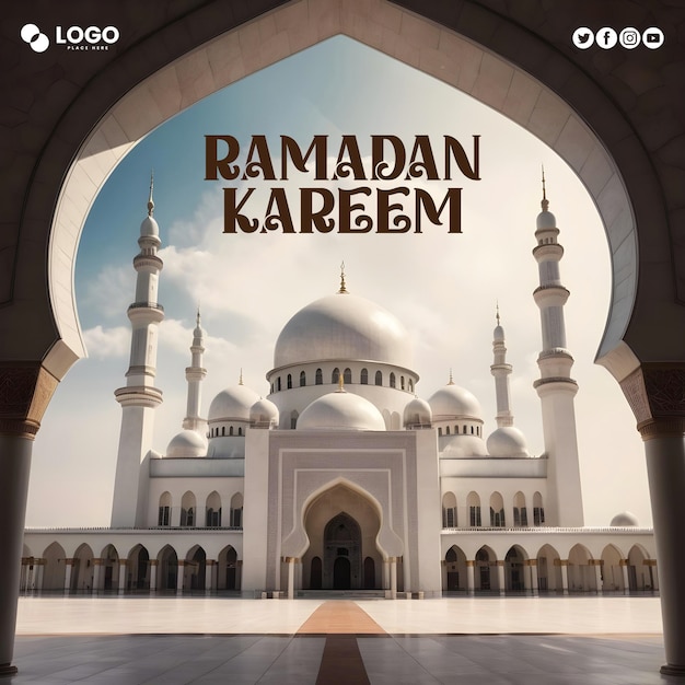 PSD psd ramadan kareem festival islâmico modelo de postagem de mídia social