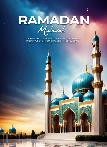 PSD psd ramadan moschee plakatvorlage