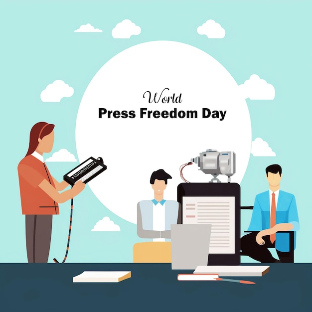 PSD psd realista dia mundial da liberdade de imprensa