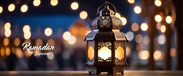 PSD psd realista ramadan mosque moon e bokeh islâmico ramadan eid mubarak kareem mesquita de fundo