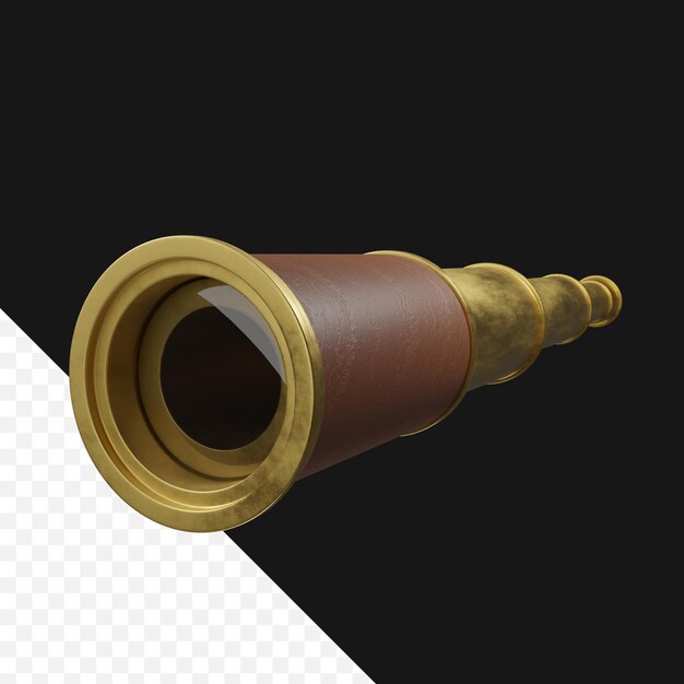 PSD Realistic rendering of a spyglass