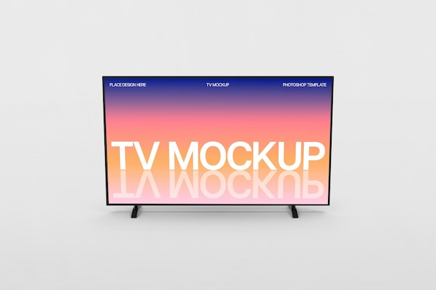 Psd Realistic TV Mockup for Display and Presentation