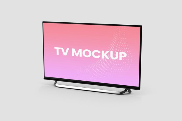 Psd Realistic TV Mockup for Presentations and Advertising