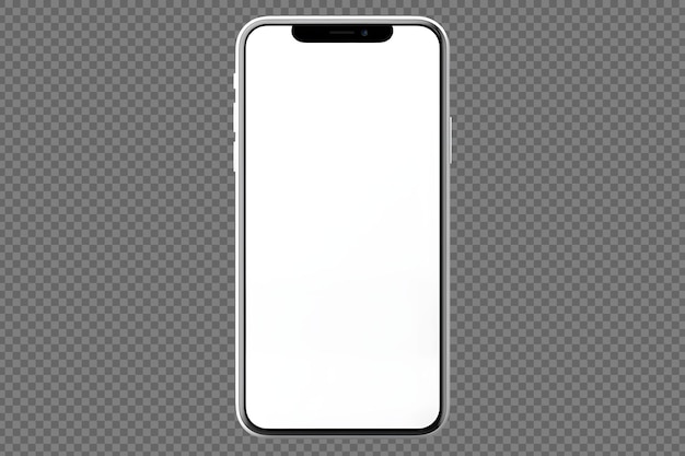 Psd realistische Vorderansicht leere Smartphone-Mockup-Vorlage