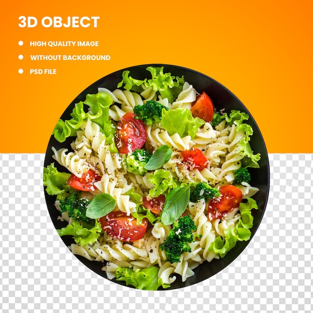 PSD Realistischer 3D-Pasta-Salat