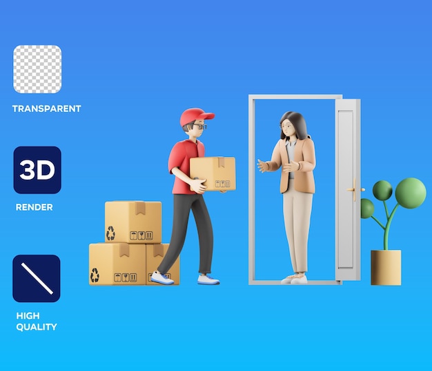 PSD receber ilustração 3D