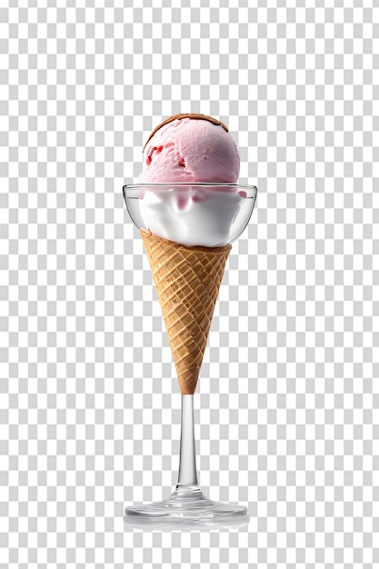 Psd recompense-se com um sorvete de waffle cone