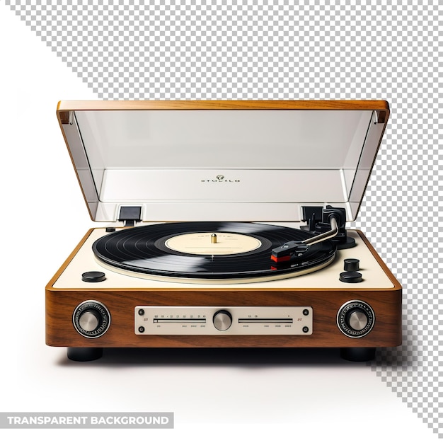 PSD record player isolated without background