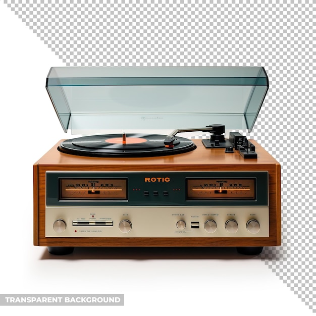 PSD record player isolated without background
