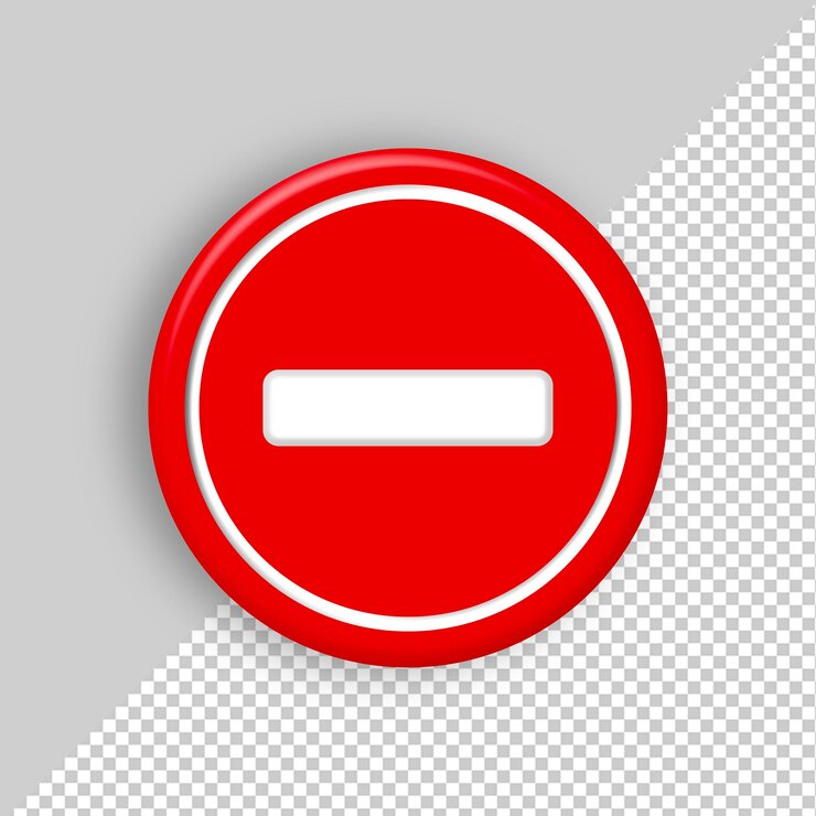 PSD psd red forbidden sign without background