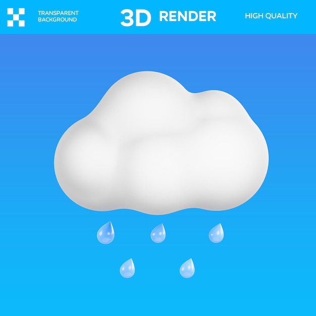 PSD Regen 3D-Illustration