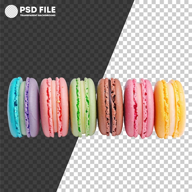 PSD Reihe farbenfroher französischer Macarons
