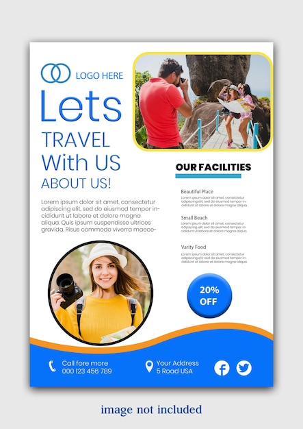 PSD-Reisen-Flyer-Design