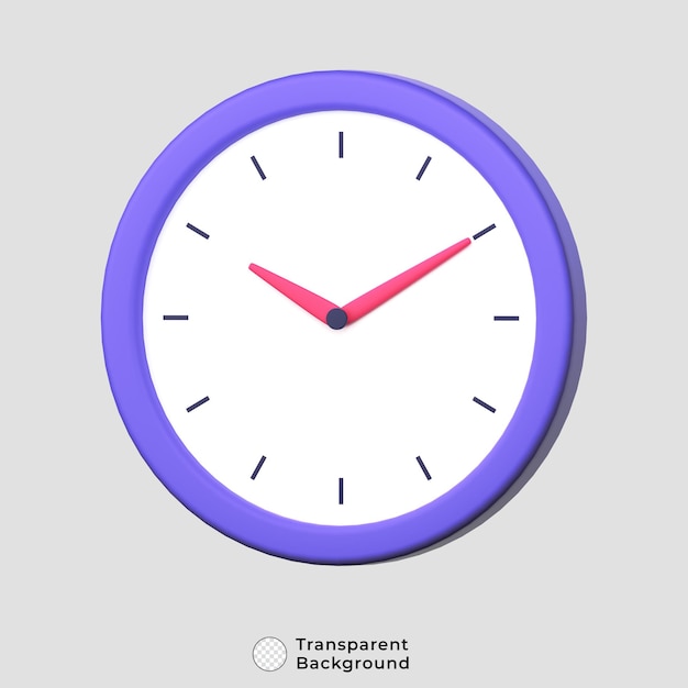PSD, reloj, icono, 3d, ilustración