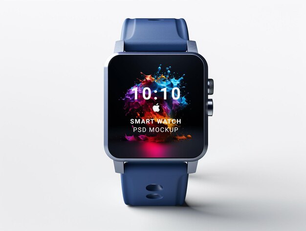 PSD psd reloj inteligente mockup fondo blanco