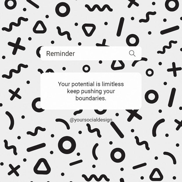 psd reminder notification pop up template design for social media and instagram post