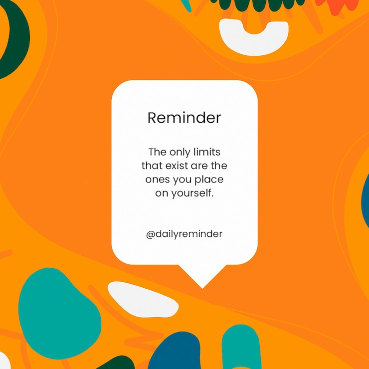 PSD psd reminder notification pop up template design per i social media e i post su instagram