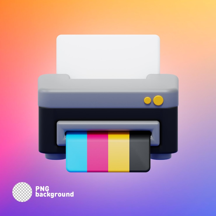 PSD psd rendu 3d de l'élément print de conception graphique