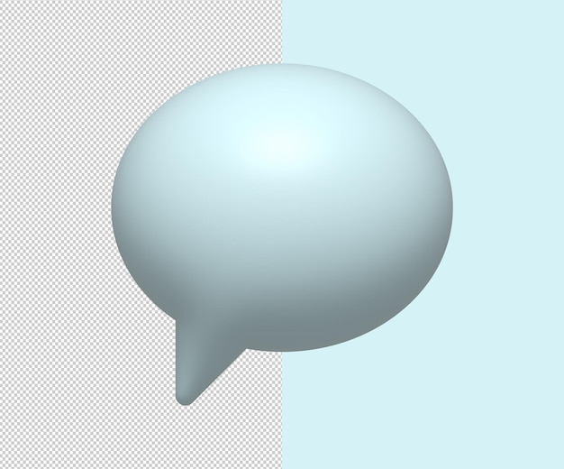 PSD psd representación 3d del icono de la nube de chat de mensajes