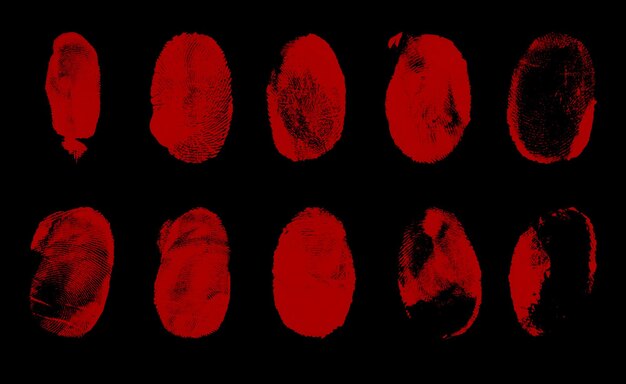 Psd resalistische blutabdrücke von fingern