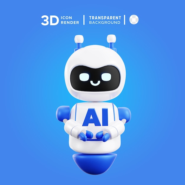 Psd robot ai ilustración en 3d