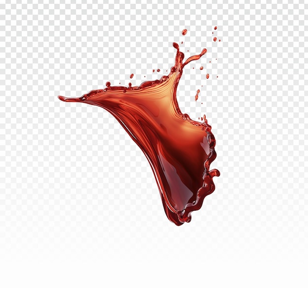 psd rojo y blanco salpicaduras de vino en vidrio aisladas en fondo transparente png vector 3d realista