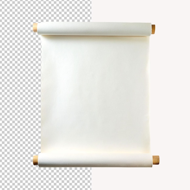 PSD psd de un rollo de papel en blanco blanco sobre un fondo transparente
