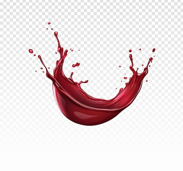 psd rot und weiß Weinspritz in Glas isoliert auf png transparentem Hintergrund realistischer 3D-Vektor