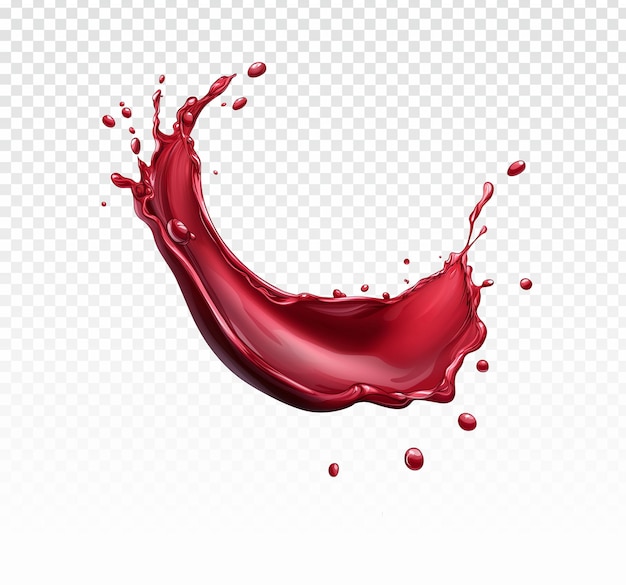 psd rot und weiß Weinspritz in Glas isoliert auf png transparentem Hintergrund realistischer 3D-Vektor