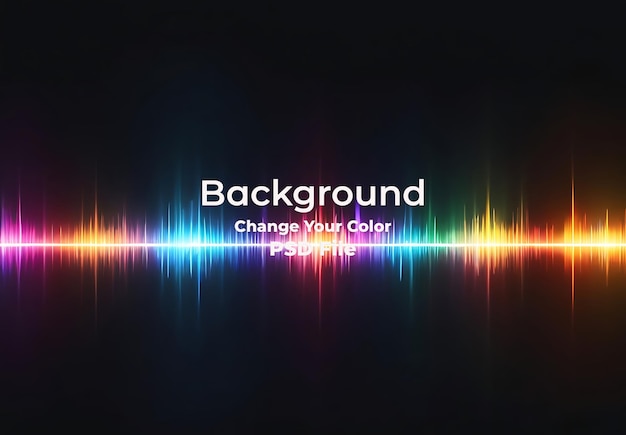 Psd-rotes spektrum mit schwarzem partyclub-neonlicht, abstrakter wellenmesh-hintergrund
