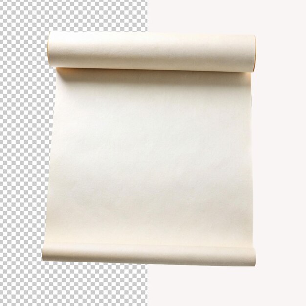 PSD psd d'un rouleau de papier blanc sur fond transparent