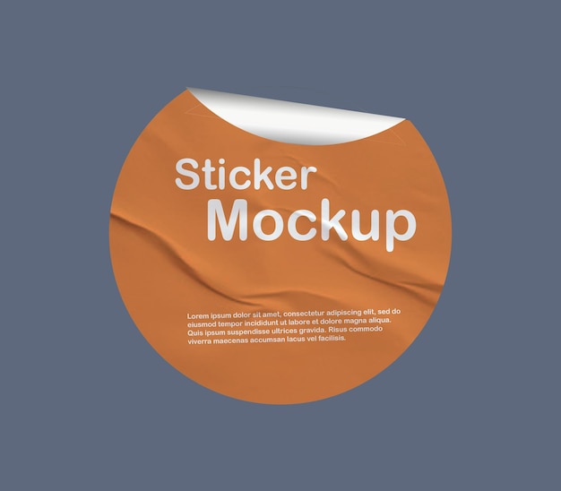 PSD-Rundkleber für das Mockup