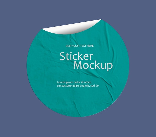 PSD-Rundkleber für das Mockup