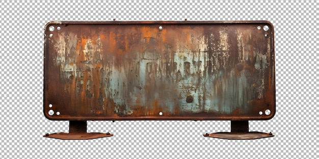 PSD psd rusted_street_signboard isoliert auf durchsichtigem hintergrund png-ausschnitt