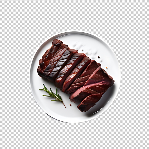 Psd saboroso filete de carne grelhada isolado psd premium em fundo transparente